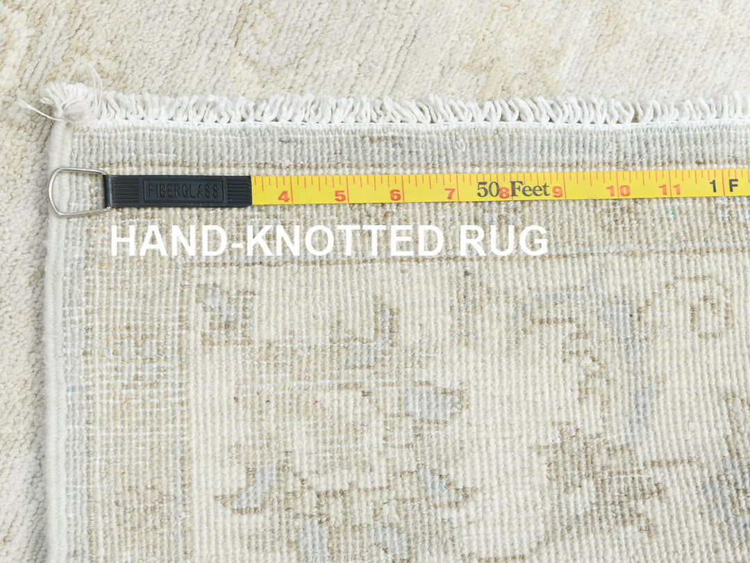 4'0" x 5'10" New Hand Knotted Ivory Wool Rectangle Oriental Rug - MOA10285216