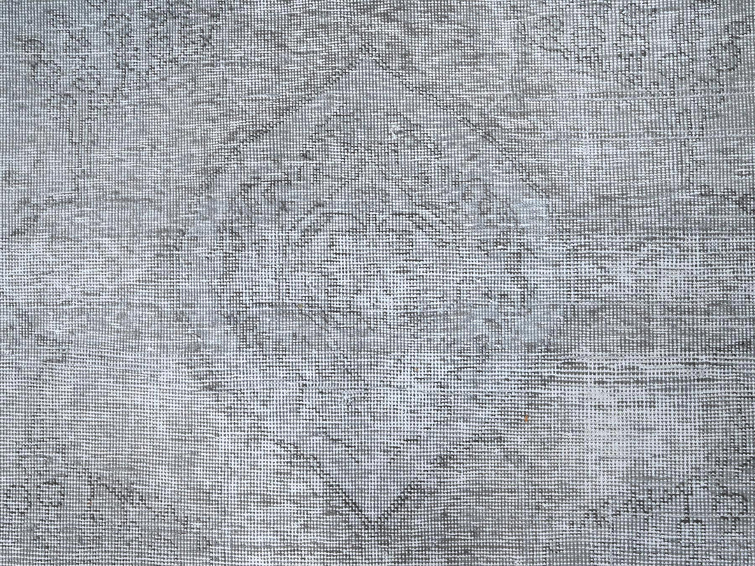 6'6" x 9'6" Vintage Hand Knotted Grey Wool Rectangle Oriental Rug - MOA10285402