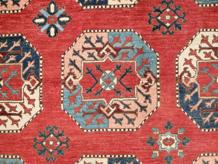 8'2" x 9'10" New Hand Knotted Red Wool Rectangle Oriental Rug - MOA10285416