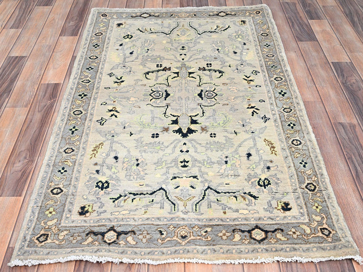 3'1" x 4'10" New Hand Knotted Blue Wool Rectangle Oriental Rug - MOA10285509