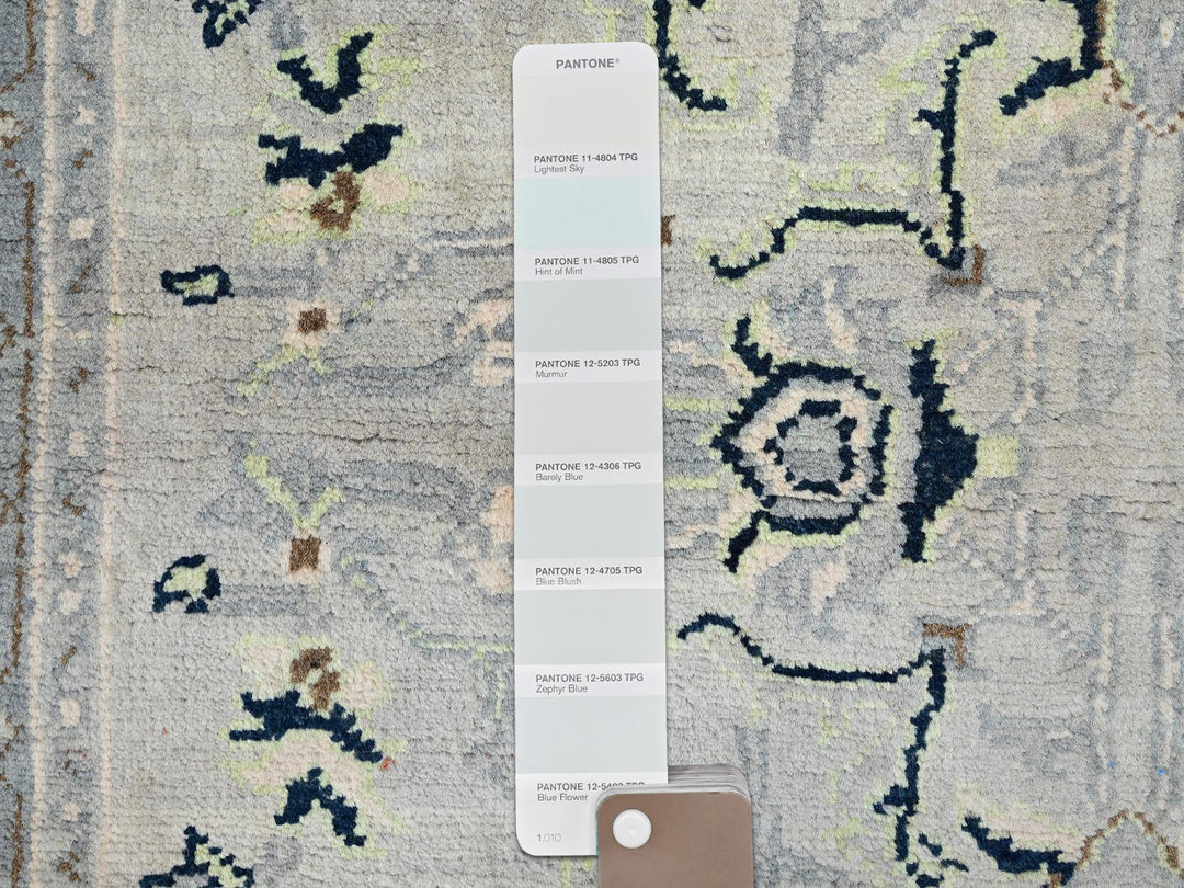 3'1" x 4'10" New Hand Knotted Blue Wool Rectangle Oriental Rug - MOA10285509