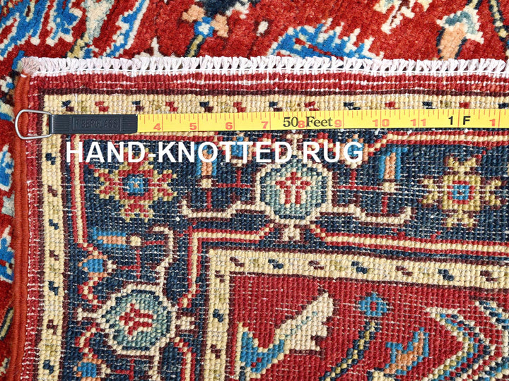 2'10" x 4'7" New Hand Knotted Red Wool Rectangle Oriental Rug - MOA10285511