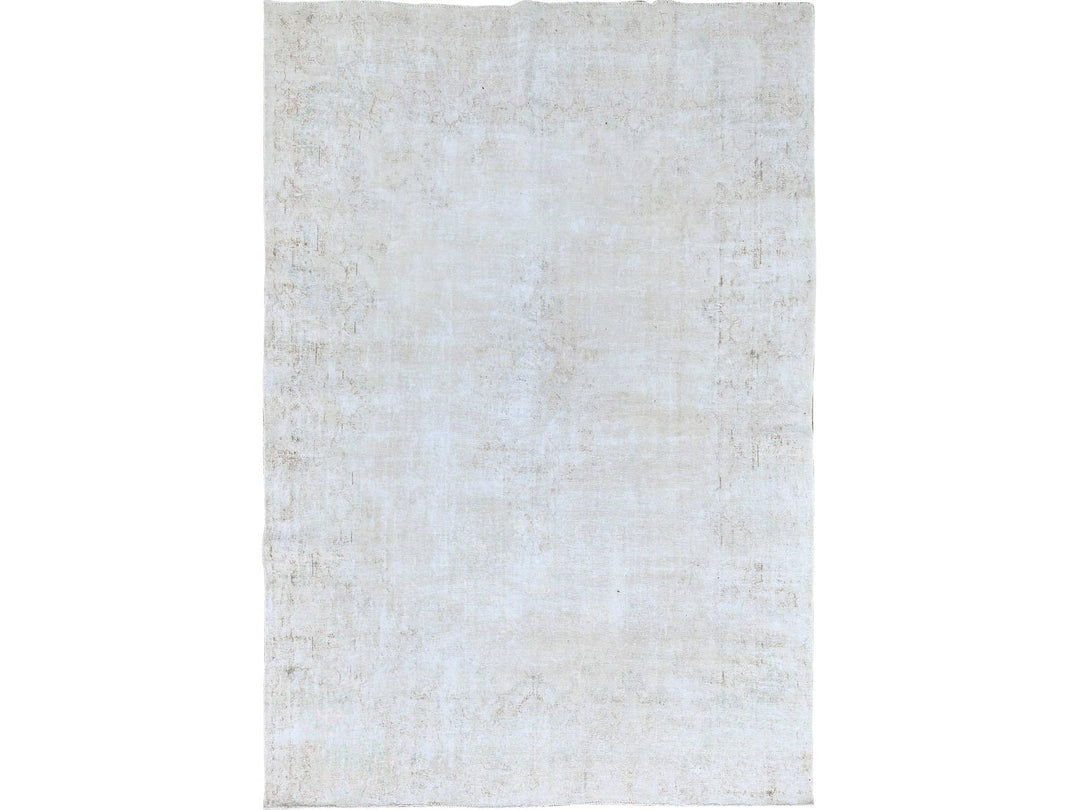 8'2" x 11'8" Vintage Hand Knotted Blue Wool Rectangle Oriental Rug - MOA10285523