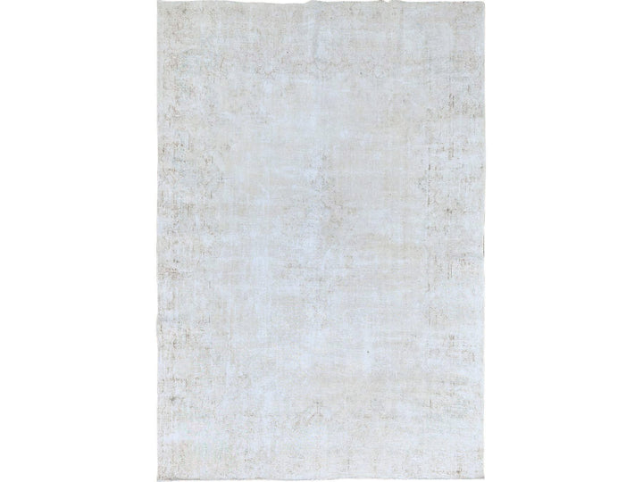 8'2" x 11'8" Vintage Hand Knotted Blue Wool Rectangle Oriental Rug - MOA10285523