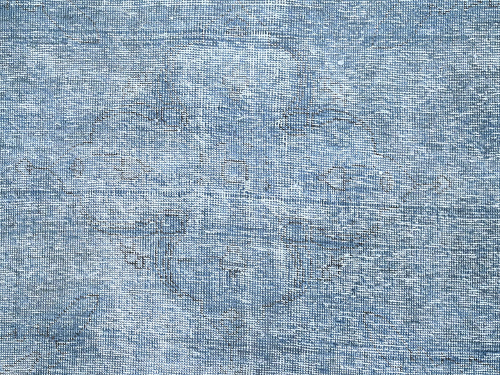 9'0" x 11'8" Vintage Hand Knotted Overdyed Wool Rectangle Oriental Rug - MOA10285539