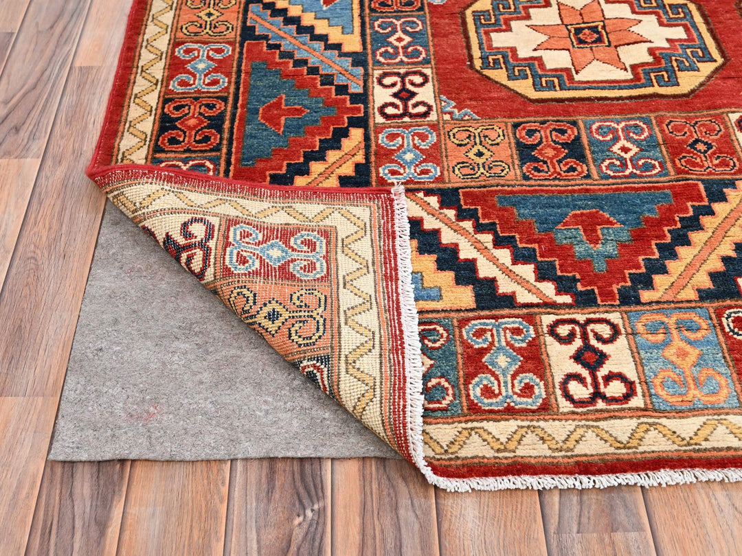10'0" x 13'10" New Hand Knotted Red Wool Rectangle Oriental Rug - MOA10285590