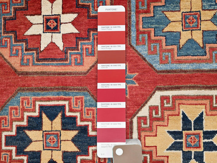 10'0" x 13'10" New Hand Knotted Red Wool Rectangle Oriental Rug - MOA10285590