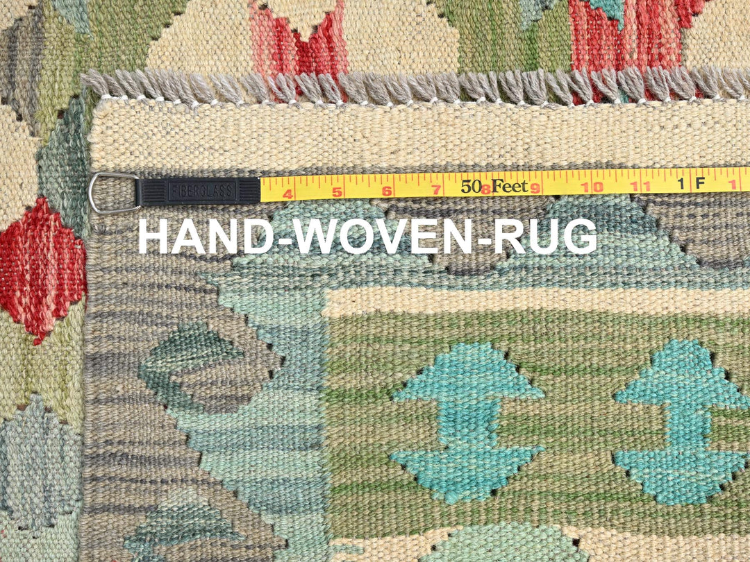 6'7" x 9'9" New Hand Woven Blue Wool Rectangle Oriental Rug - MOA10285705