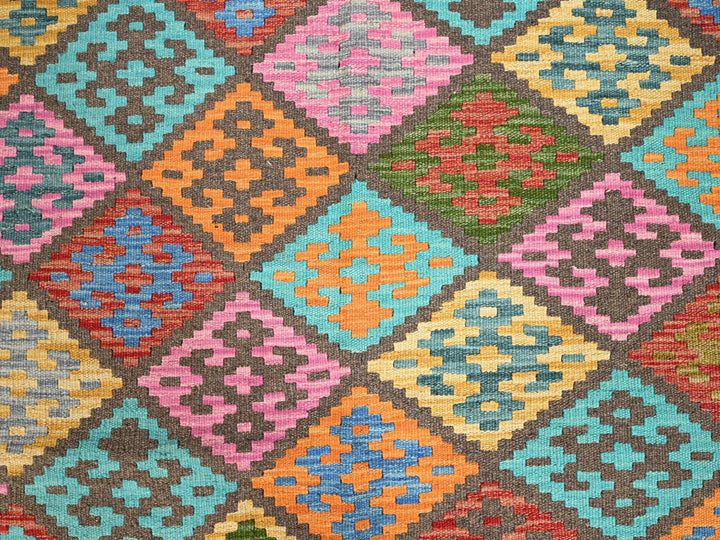 6'8" x 9'9" New Hand Woven Pink Wool Rectangle Oriental Rug - MOA10285719