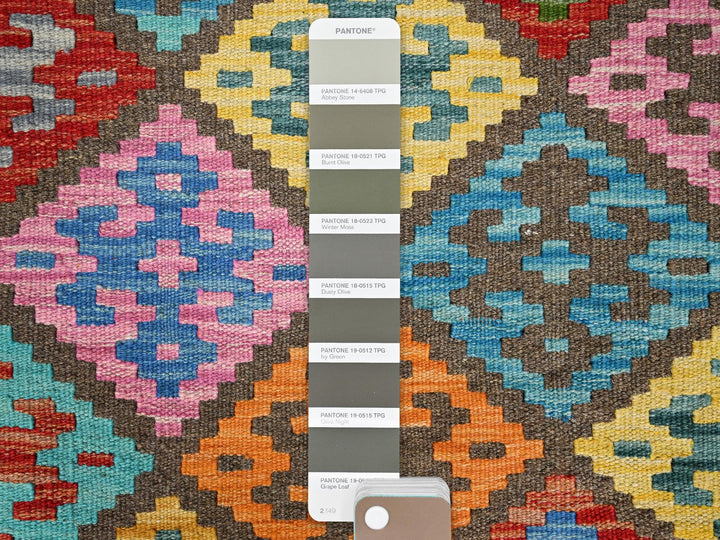 6'8" x 9'9" New Hand Woven Pink Wool Rectangle Oriental Rug - MOA10285719