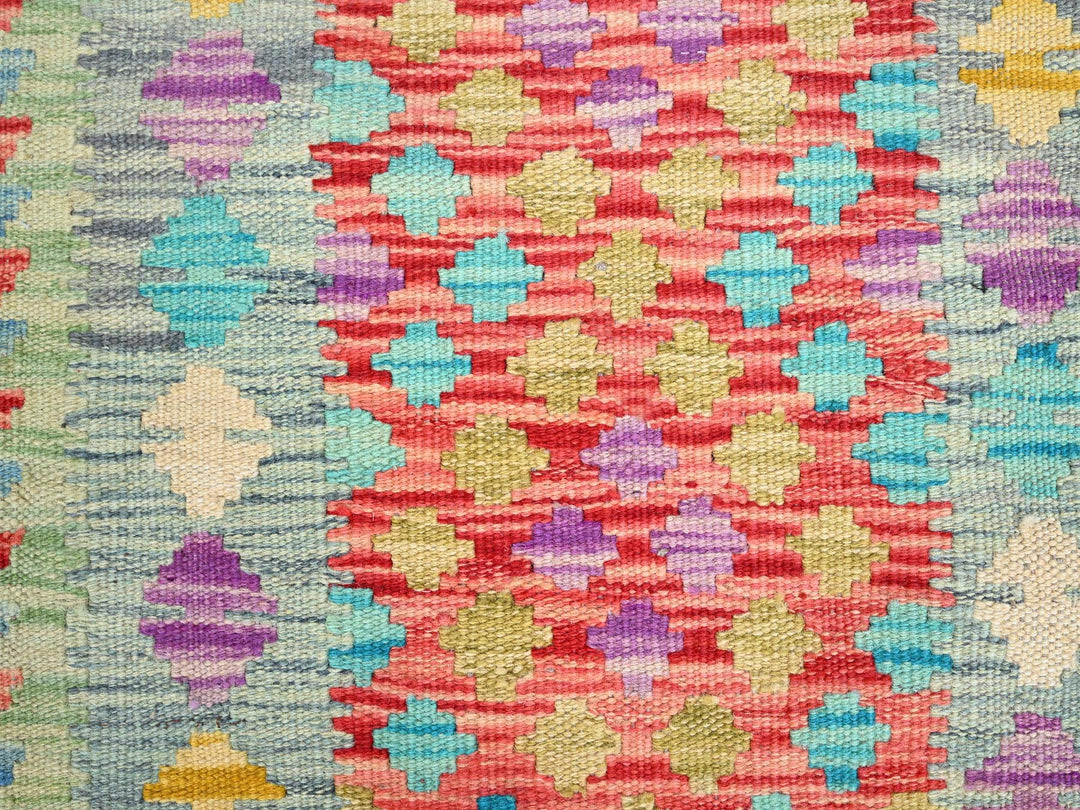 2'0" x 2'10" New Hand Woven Red Wool Rectangle Oriental Rug - MOA10285752