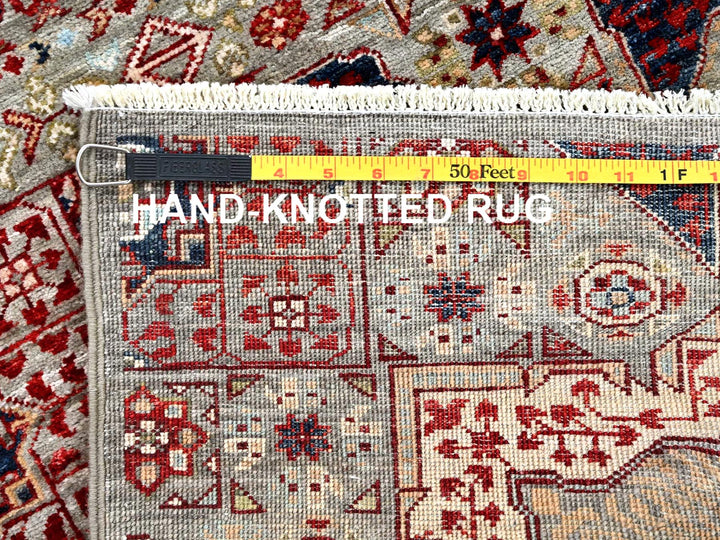 2'4" x 24'8" New Hand Knotted Ivory Wool Runner Oriental Rug - MOA10285846