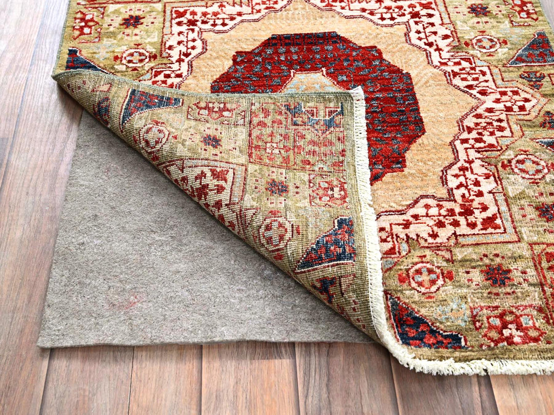 2'4" x 24'7" New Hand Knotted Green Wool Runner Oriental Rug - MOA10285847