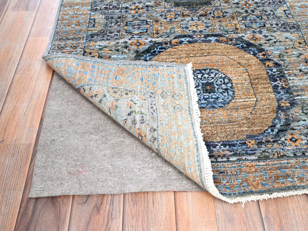 2'6" x 13'9" New Hand Knotted Blue Wool Runner Oriental Rug - MOA10285849