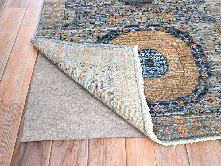 2'6" x 13'9" New Hand Knotted Blue Wool Runner Oriental Rug - MOA10285849