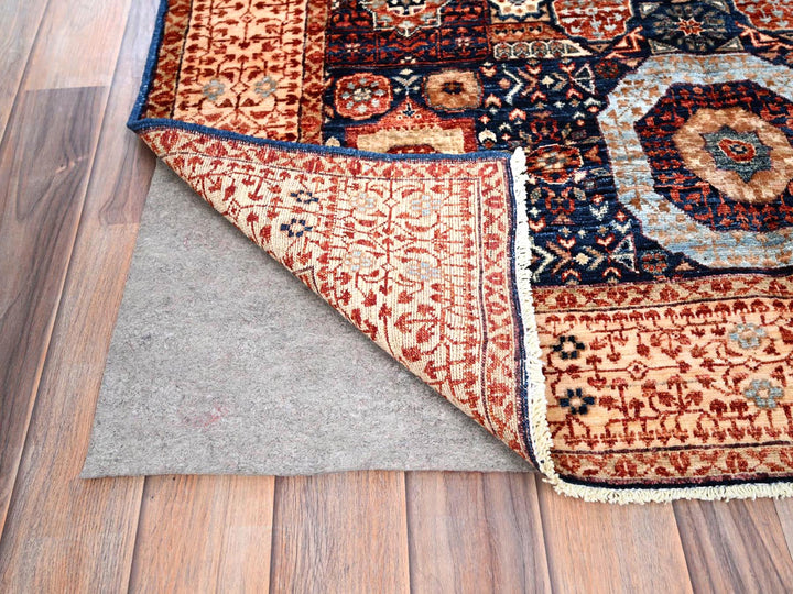 3'10" x 6'3" New Hand Knotted Blue Wool Rectangle Oriental Rug - MOA10285852