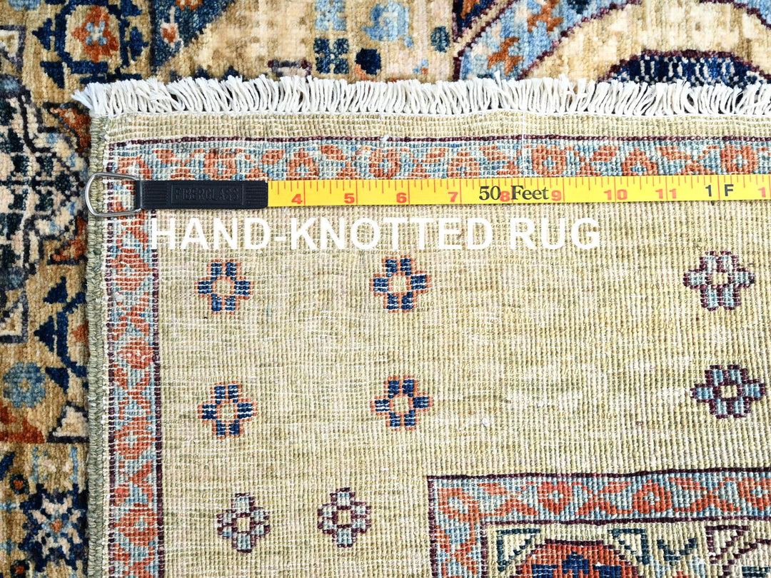 3'10" x 6'0" New Hand Knotted Ivory Wool Rectangle Oriental Rug - MOA10285859