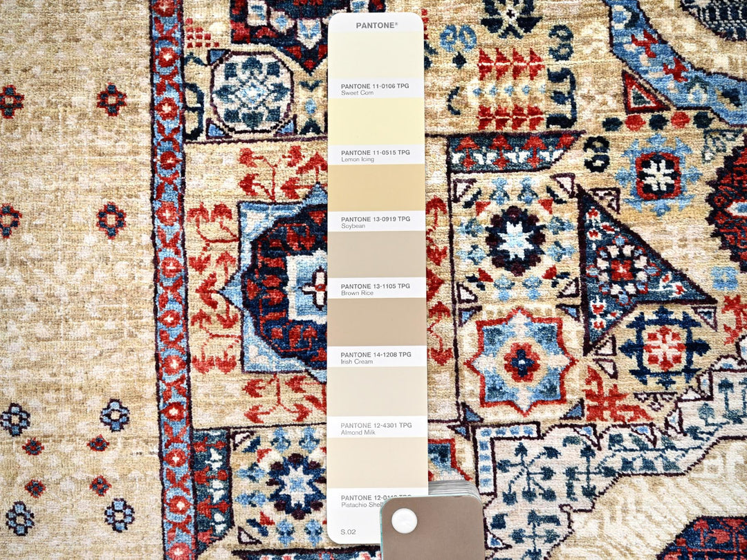 4'9" x 7'1" New Hand Knotted Ivory Wool Rectangle Oriental Rug - MOA10285860