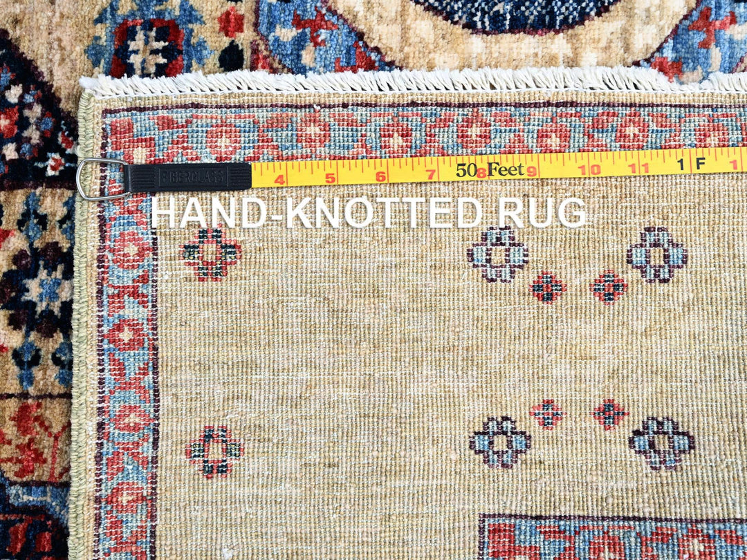 4'9" x 7'1" New Hand Knotted Ivory Wool Rectangle Oriental Rug - MOA10285860