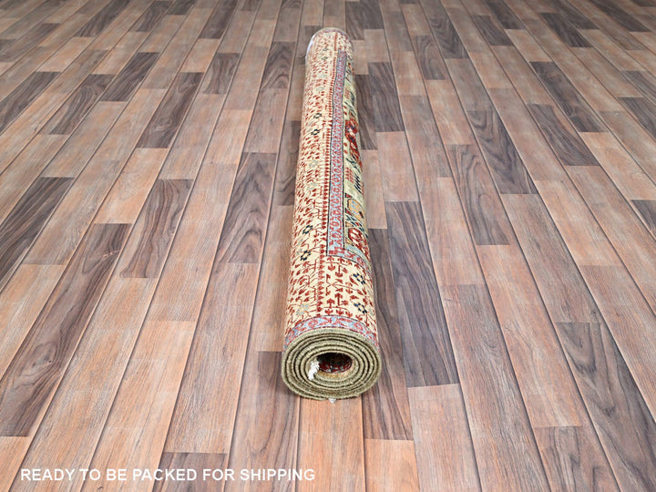 5'0" x 6'8" New Hand Knotted Green Wool Rectangle Oriental Rug - MOA10285864