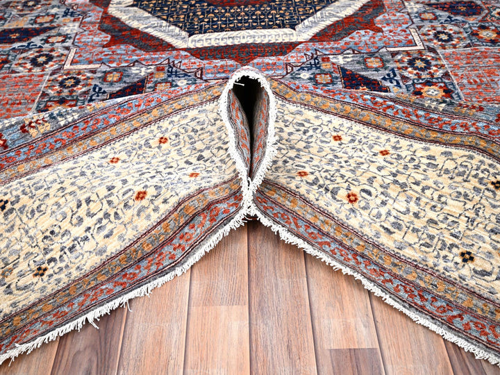 8'10" x 12'0" New Hand Knotted Red Wool Rectangle Oriental Rug - MOA10285871