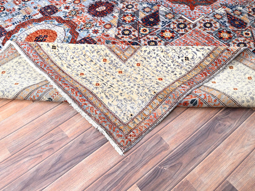 8'10" x 12'0" New Hand Knotted Red Wool Rectangle Oriental Rug - MOA10285871