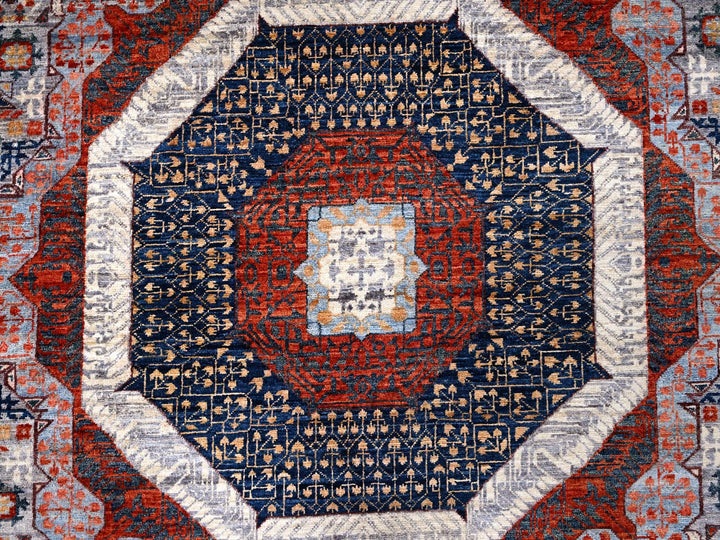 8'10" x 12'0" New Hand Knotted Red Wool Rectangle Oriental Rug - MOA10285871