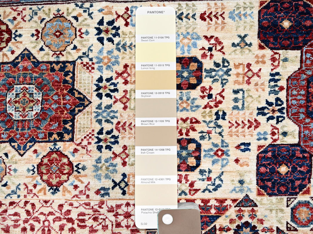 7'9" x 10'0" New Hand Knotted Ivory Wool Rectangle Oriental Rug - MOA10285877