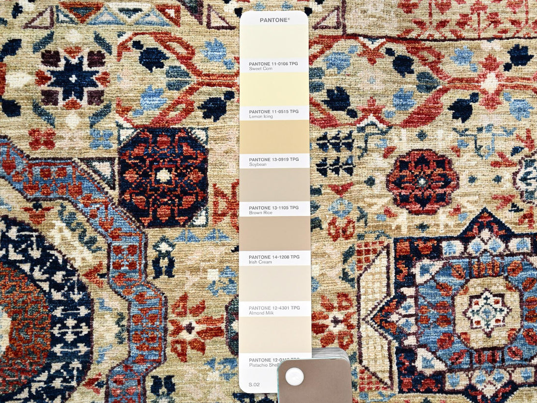 5'10" x 8'10" New Hand Knotted Yellow Wool Rectangle Oriental Rug - MOA10285879