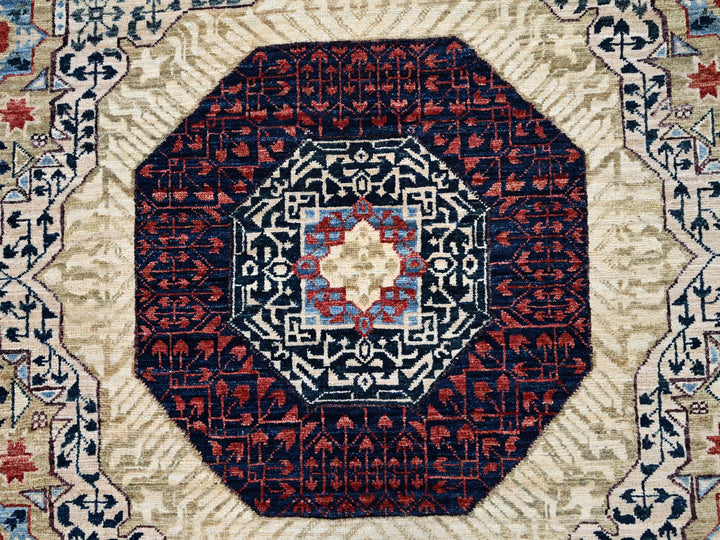 5'10" x 8'10" New Hand Knotted Yellow Wool Rectangle Oriental Rug - MOA10285879