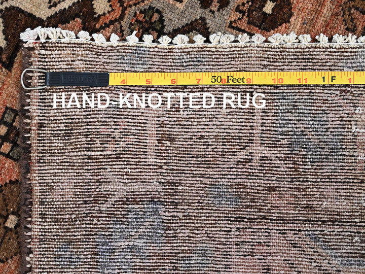 3'7" x 9'6" New Hand Knotted Red Wool Runner Oriental Rug - MOA10285956