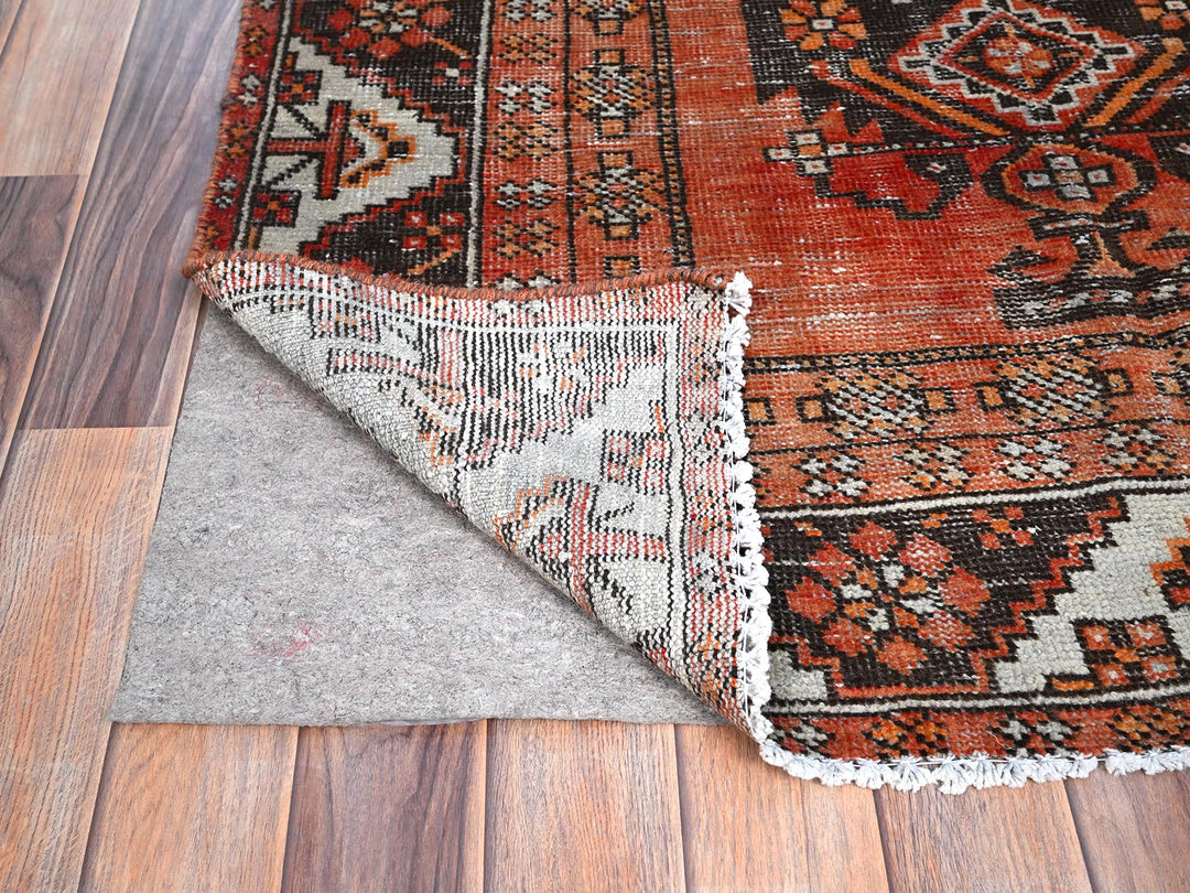 3'11" x 6'8" New Hand Knotted Brown Wool Rectangle Oriental Rug - MOA10285975