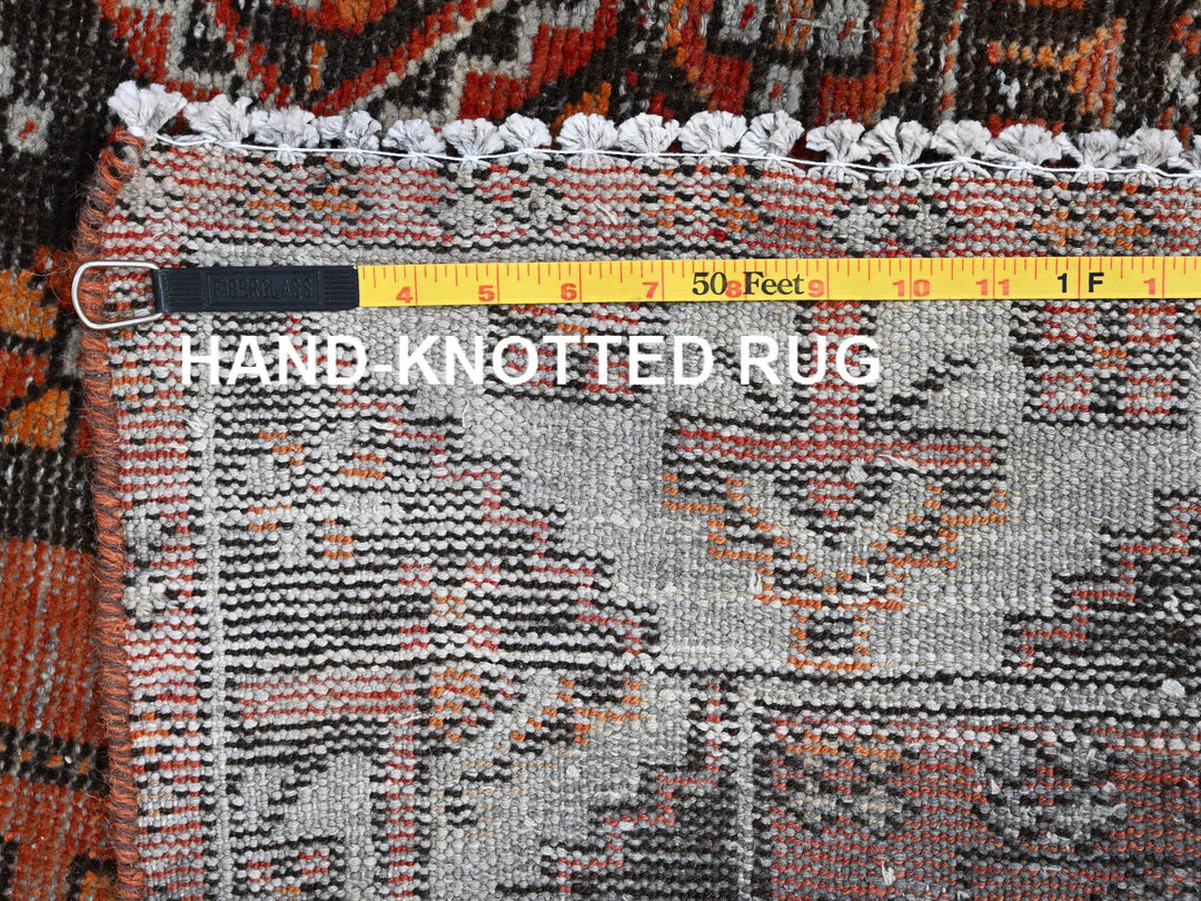 3'11" x 6'8" New Hand Knotted Brown Wool Rectangle Oriental Rug - MOA10285975