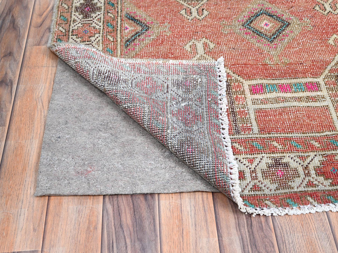 3'6" x 10'0" New Hand Knotted Brown Wool Runner Oriental Rug - MOA10285978