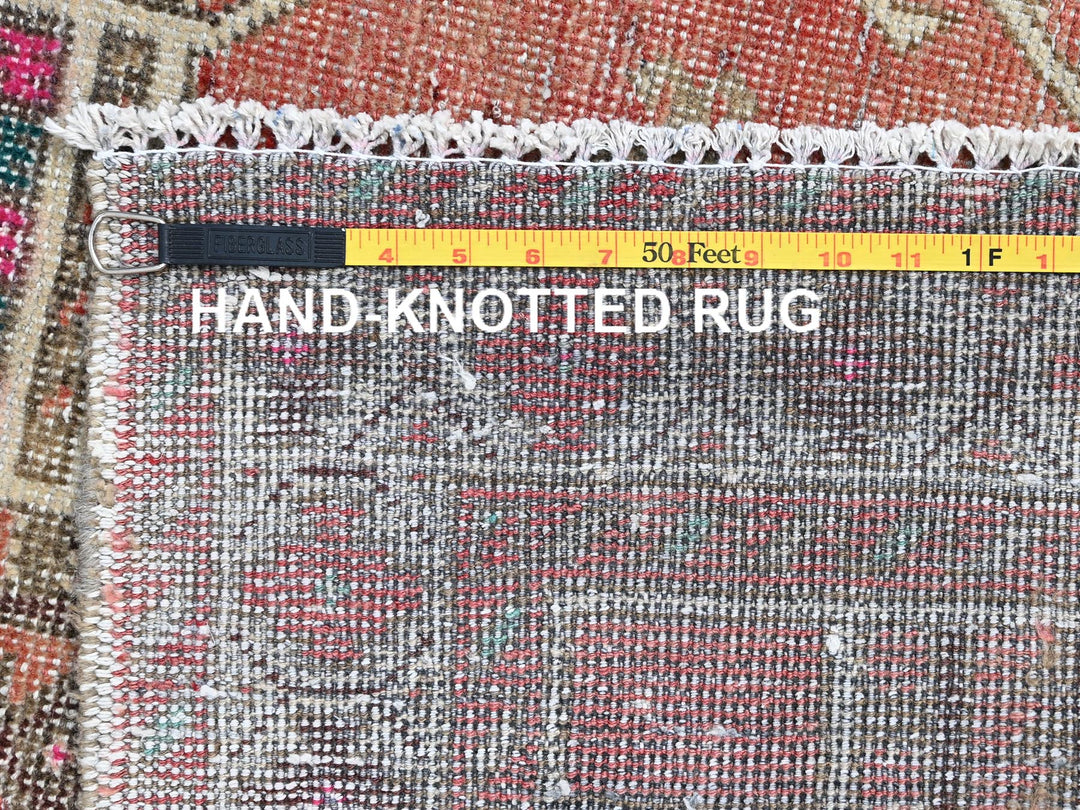 3'6" x 10'0" New Hand Knotted Brown Wool Runner Oriental Rug - MOA10285978