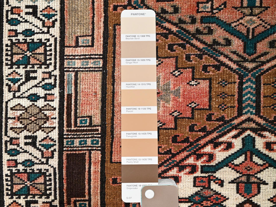 3'5" x 10'2" Vintage Hand Knotted Brown Wool Runner Oriental Rug - MOA10285988