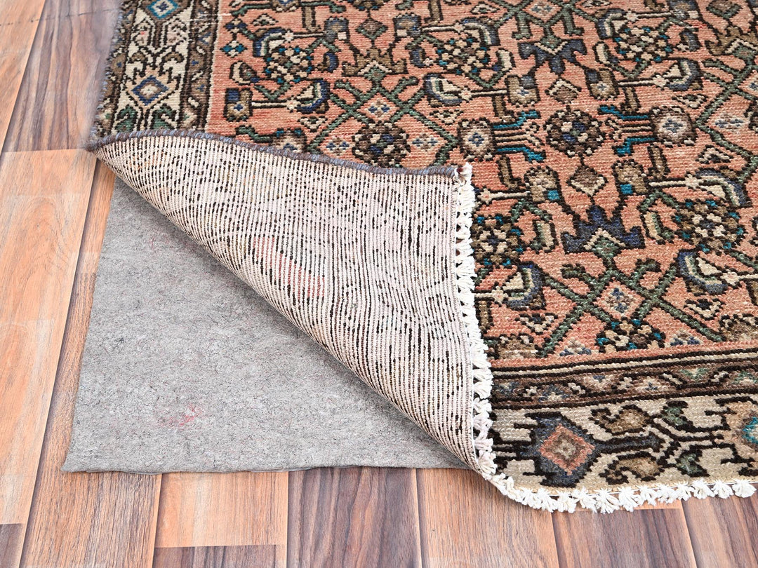 3'2" x 9'3" New Hand Knotted Brown Wool Runner Oriental Rug - MOA10285990