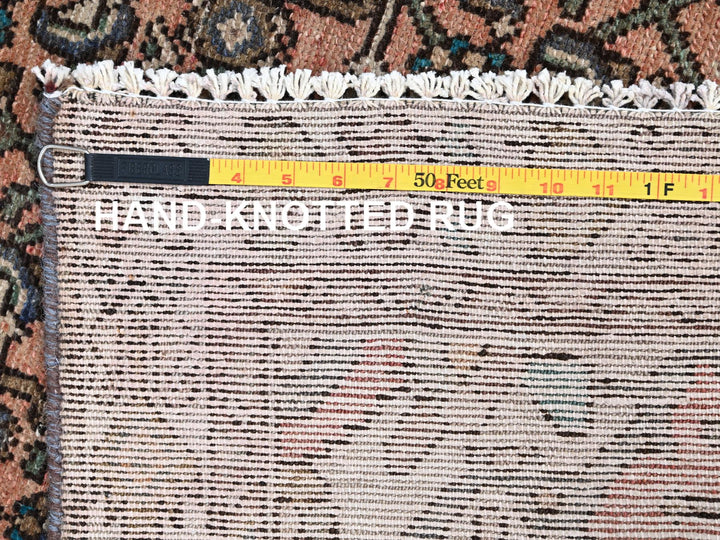 3'2" x 9'3" New Hand Knotted Brown Wool Runner Oriental Rug - MOA10285990