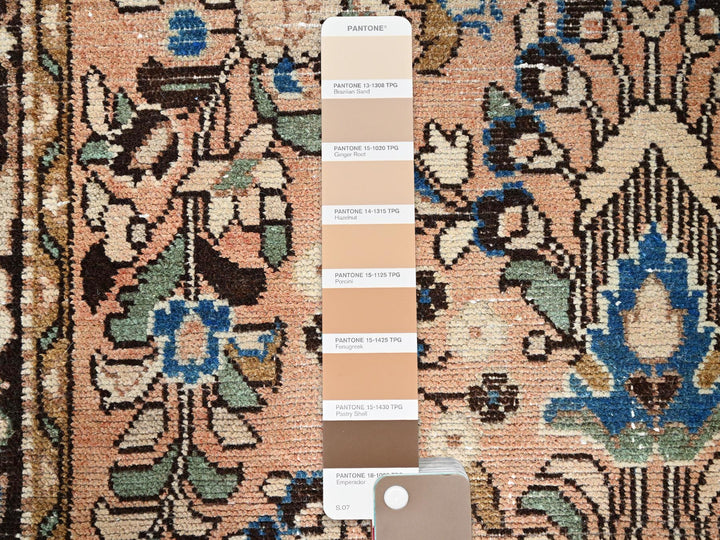 3'2" x 6'7" Vintage Hand Knotted Brown Wool Runner Oriental Rug - MOA10286000