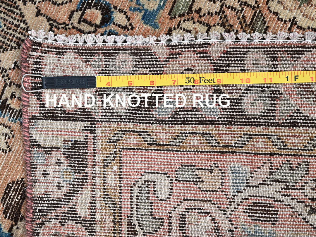 3'2" x 6'7" Vintage Hand Knotted Brown Wool Runner Oriental Rug - MOA10286000