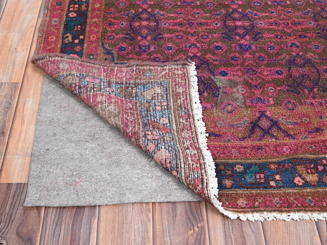 3'4" x 10'8" New Hand Knotted Overdyed Wool Runner Oriental Rug - MOA10286015