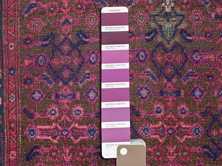 3'4" x 10'8" New Hand Knotted Overdyed Wool Runner Oriental Rug - MOA10286015