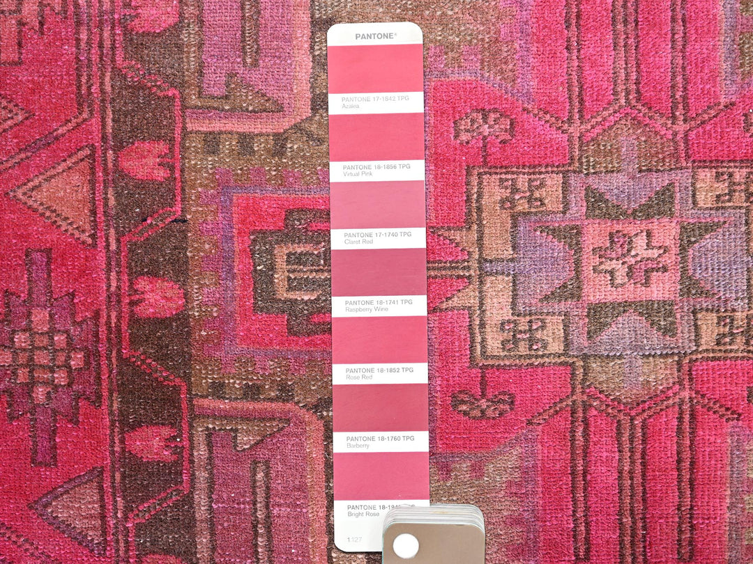 3'4" x 9'8" New Hand Knotted Overdyed Wool Runner Oriental Rug - MOA10286018