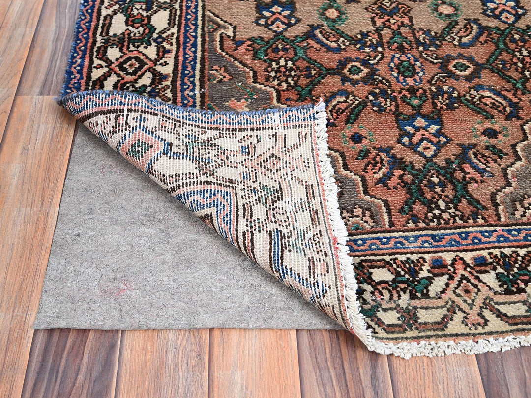 3'4" x 10'1" New Hand Knotted Brown Wool Runner Oriental Rug - MOA10286020