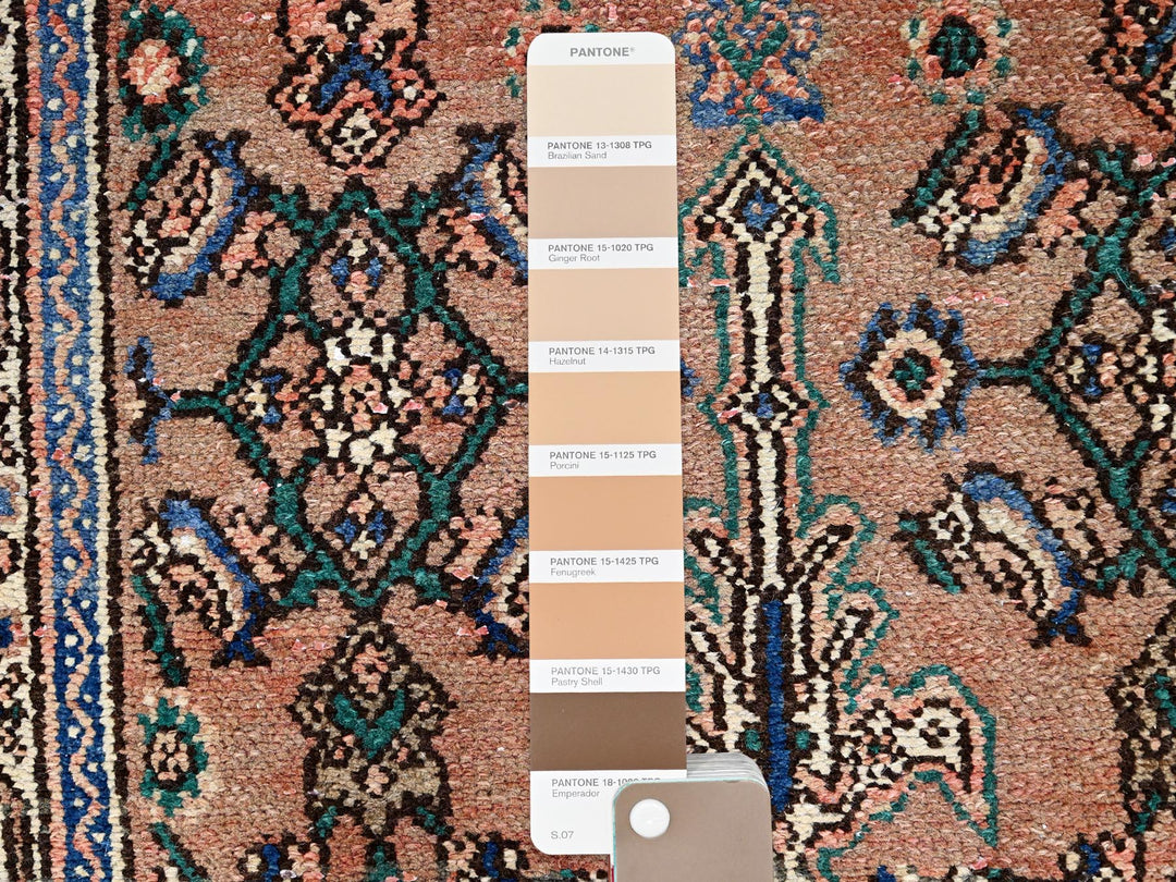 3'4" x 10'1" New Hand Knotted Brown Wool Runner Oriental Rug - MOA10286020