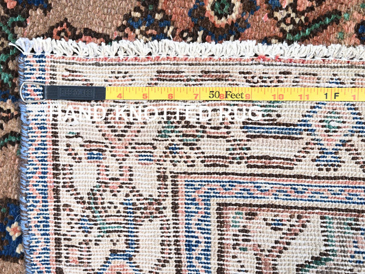 3'4" x 10'1" New Hand Knotted Brown Wool Runner Oriental Rug - MOA10286020