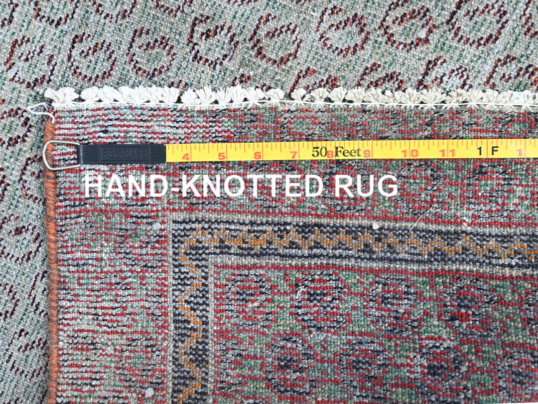 3'5" x 6'2" Vintage Hand Knotted Blue Wool Rectangle Oriental Rug - MOA10286051