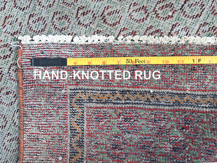 3'5" x 6'2" Vintage Hand Knotted Blue Wool Rectangle Oriental Rug - MOA10286051