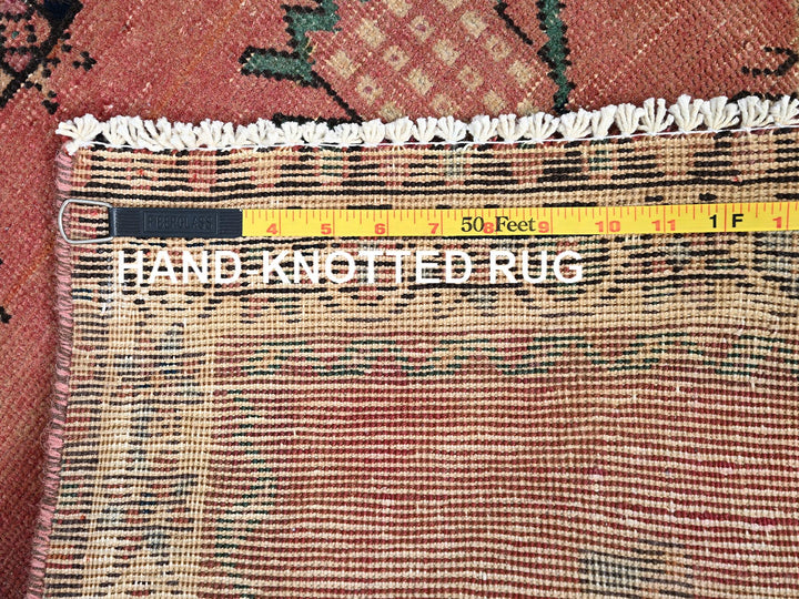 4'10" x 5'10" Vintage Hand Knotted Pink Wool Rectangle Oriental Rug - MOA10286052