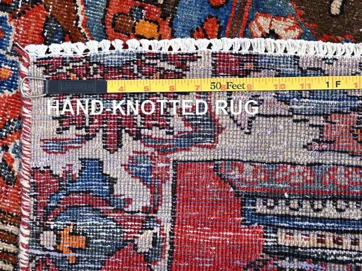3'11" x 5'10" New Hand Knotted Red Wool Rectangle Oriental Rug - MOA10286054